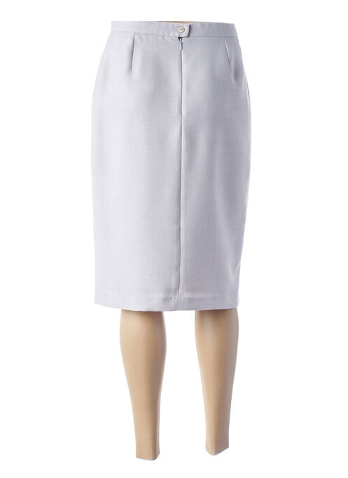 Jupe mi-longue gris GUY DUBOUIS pour femme