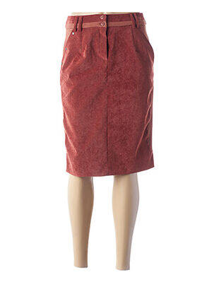 Jupe mi-longue taille haute marron MERI & ESCA femme