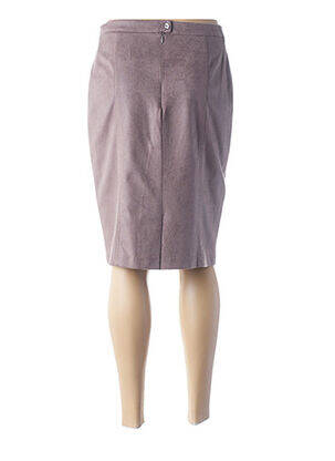 Jupe mi-longue taille haute beige GUY DUBOUIS femme