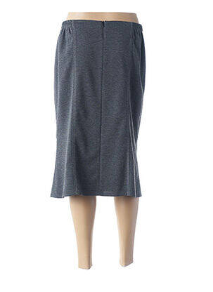 Jupe mi-longue taille élastique gris GUY DUBOUIS femme