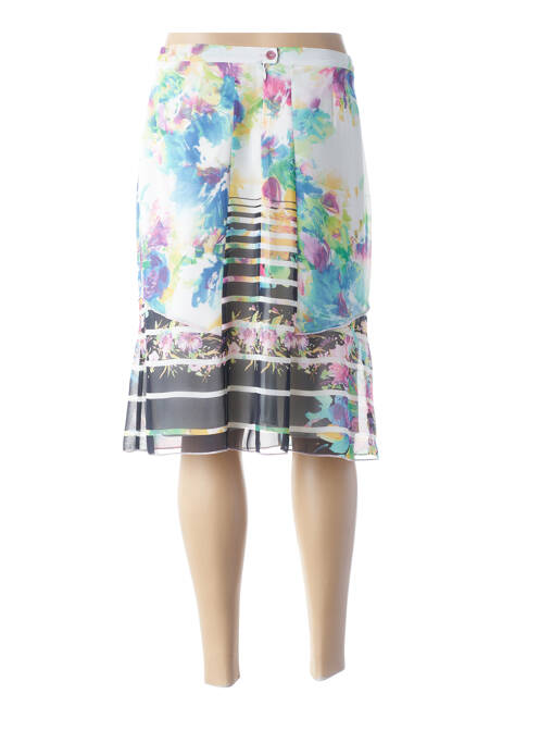 Jupe mi-longue bleu GUY DUBOUIS pour femme