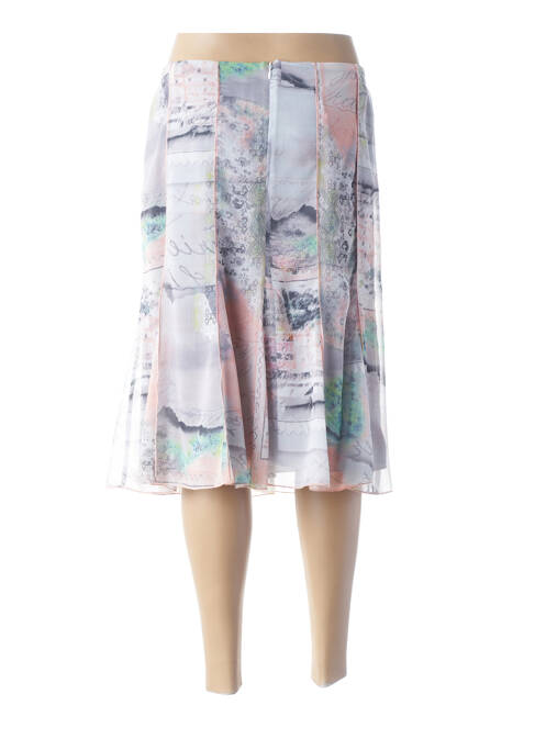 Jupe mi-longue gris GUY DUBOUIS pour femme