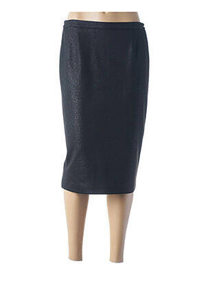 Jupe mi-longue stretch noir GUY DUBOUIS femme