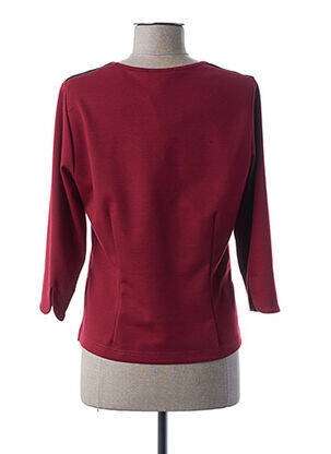 Top coupe cintrée manches 3/4 rouge GUY DUBOUIS femme