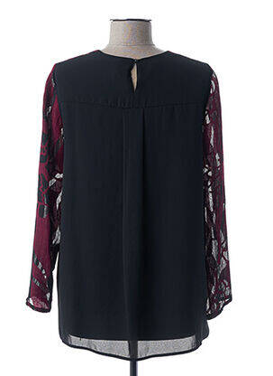 Blouse imprimé fleurs manches longues rouge GUY DUBOUIS femme