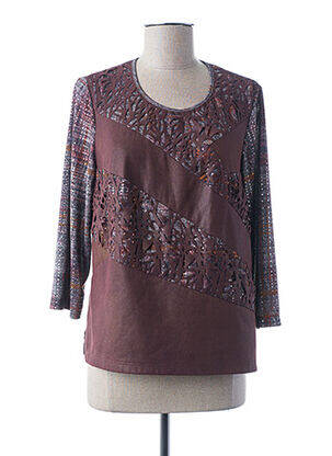 T-shirt manches 3/4 manches 3/4 rouge MERI & ESCA femme
