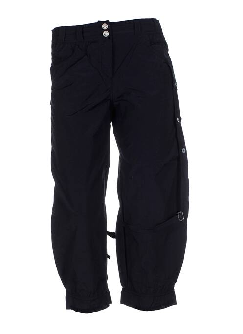 Pantacourt taille élastique noir CATY LESCA femme