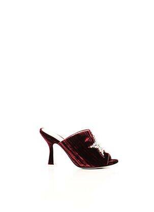 Mules/sabots semelle extérieure cuir talon de 7 à 9cm rouge ATTICO femme