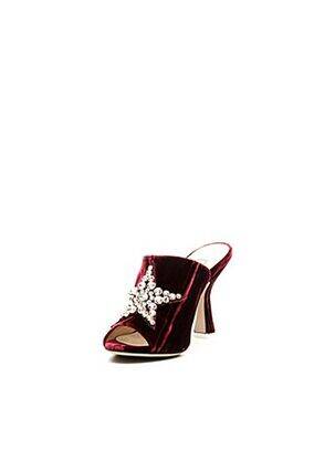 Mules/sabots semelle extérieure cuir talon de 7 à 9cm rouge ATTICO femme