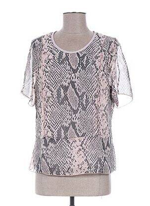 Top imprimé fantaisie manches courtes rose FRANCE RIVOIRE femme