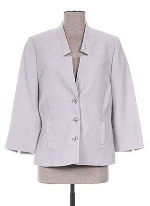 Veste chic poches gris FRANCE RIVOIRE femme