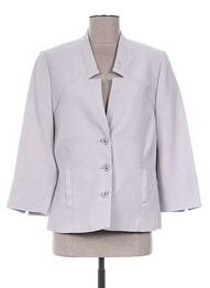 Veste chic col v gris FRANCE RIVOIRE femme