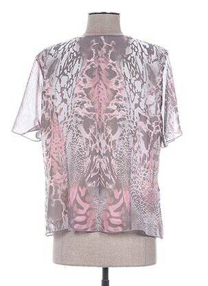Top imprimé fantaisie manches courtes rose FRANCE RIVOIRE femme