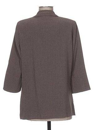 Veste casual col tailleur marron FRANCE RIVOIRE femme