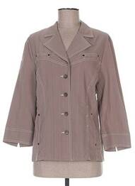 Veste casual col tailleur marron GUY DUBOUIS femme