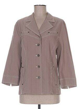 Veste casual col tailleur marron GUY DUBOUIS femme