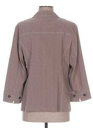 Veste casual col tailleur marron GUY DUBOUIS femme