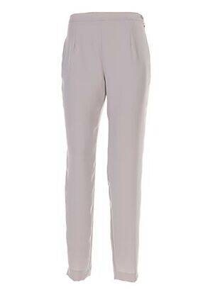 Pantalon droit stretch taille haute beige GUY DUBOUIS femme
