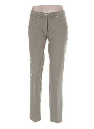 Pantalon slim stretch taille normale vert GUY DUBOUIS femme