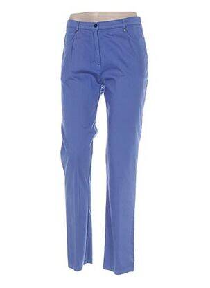 Pantalon slim taille basse taille basse bleu FRANCE RIVOIRE femme