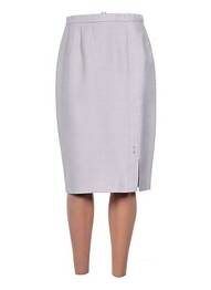 Jupe mi-longue coupe droite beige FRANCE RIVOIRE femme