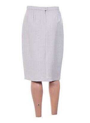 Jupe mi-longue coupe droite beige IMPULSION femme