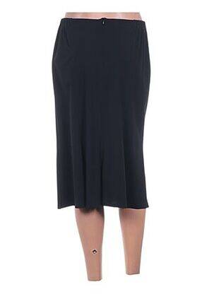 Jupe mi-longue coupe droite évasée sur le bas noir FRANCE RIVOIRE femme