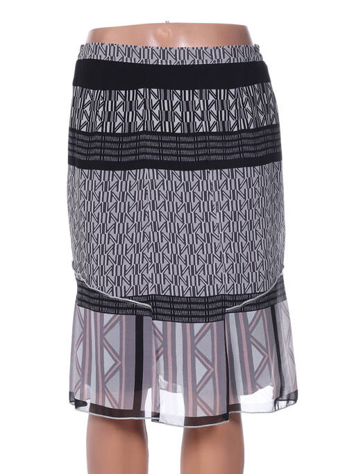 Jupe mi-longue doublure gris FRANCE RIVOIRE femme