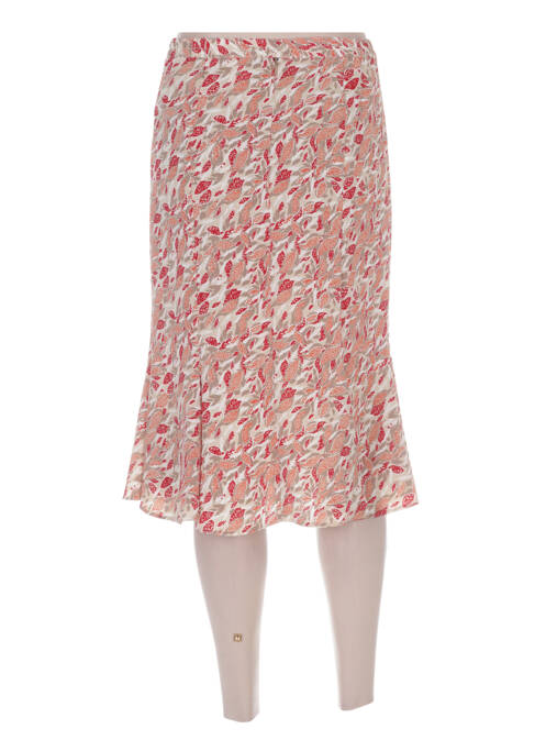 Jupe mi-longue beige GUY DUBOUIS pour femme