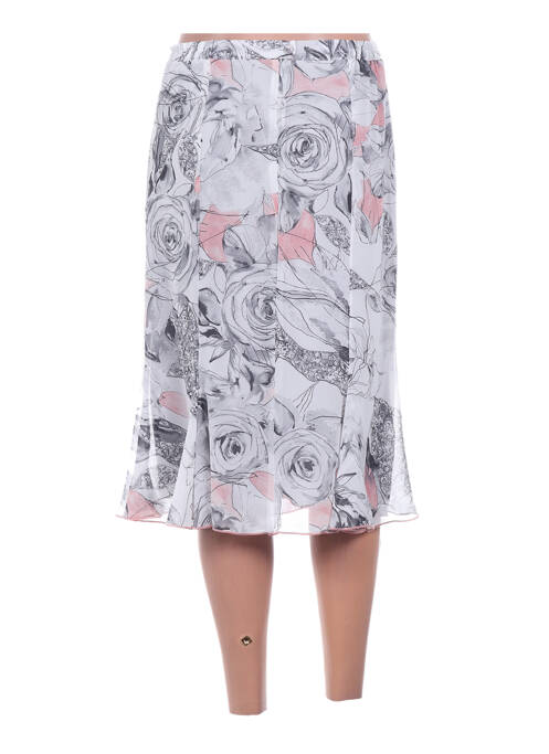 Jupe mi-longue gris FRANCE RIVOIRE pour femme