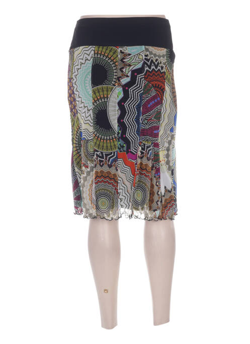 Jupe mi-longue noir MERIELL CLUB pour femme