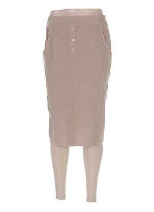 Jupe mi-longue beige MERI & ESCA femme