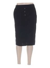 Jupe mi-longue noir GUY DUBOUIS femme