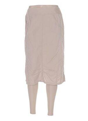 Jupe mi-longue beige GUY DUBOUIS femme