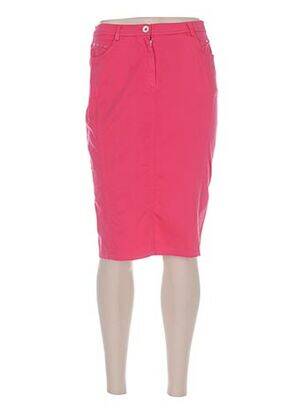 Jupe mi-longue rose FRANCE RIVOIRE femme