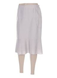Jupe mi-longue gris FRANCE RIVOIRE femme