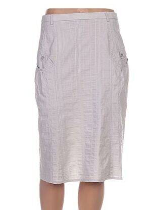 Jupe mi-longue beige MERI & ESCA femme