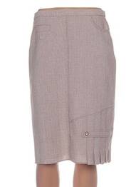 Jupe mi-longue beige FRANCE RIVOIRE femme