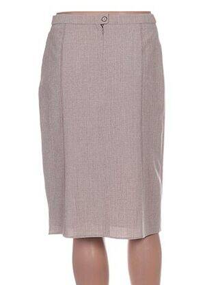 Jupe mi-longue beige FRANCE RIVOIRE femme