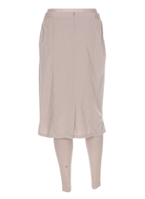 Jupe mi-longue beige GUY DUBOUIS pour femme