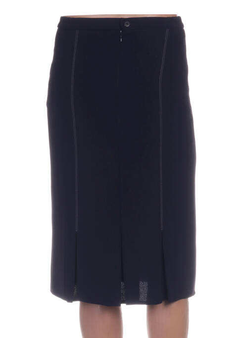 Jupe mi-longue bleu GUY DUBOUIS pour femme