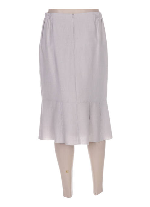 Jupe mi-longue gris FRANCE RIVOIRE pour femme