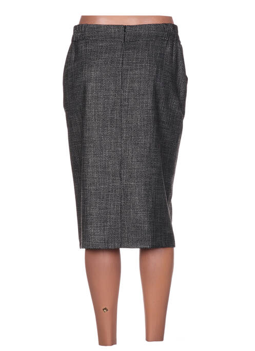 Jupe mi-longue gris GUY DUBOUIS femme