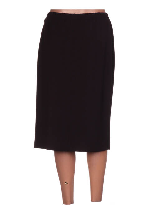Jupe mi-longue marron FRANCE RIVOIRE pour femme