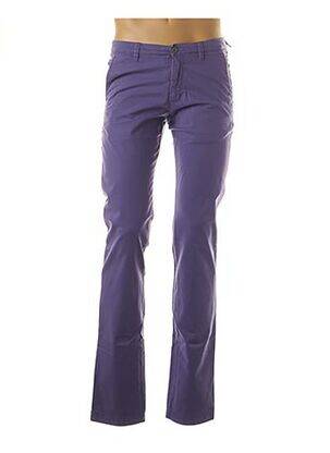 Pantalon chino violet BRUNO SAINT HILAIRE pour homme