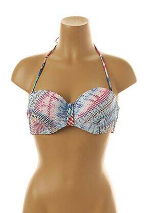 Haut de maillot de bain haut soutien-gorge moulé haut soutien-gorge moulé bleu PROMISE femme