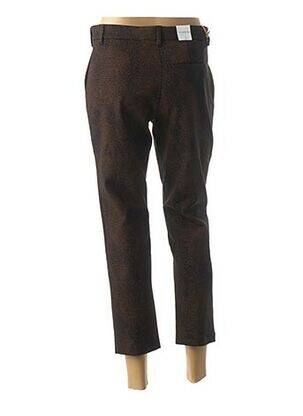 Pantalon 7/8 stretch taille basse marron DENIM &DRESS femme