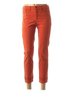 Pantalon 7/8 stretch taille basse orange DENIM &DRESS femme
