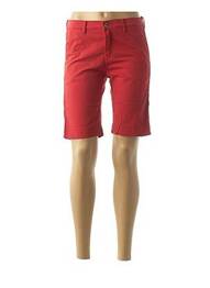 Bermuda coupe droite taille normale rouge COUTURIST femme
