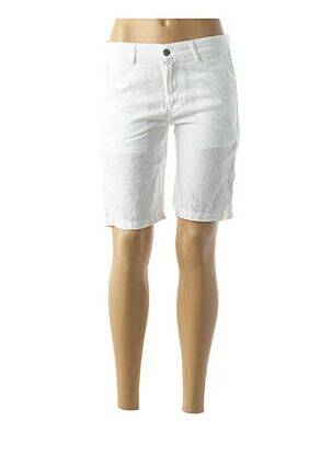 Bermuda coupe droite taille normale blanc COUTURIST femme